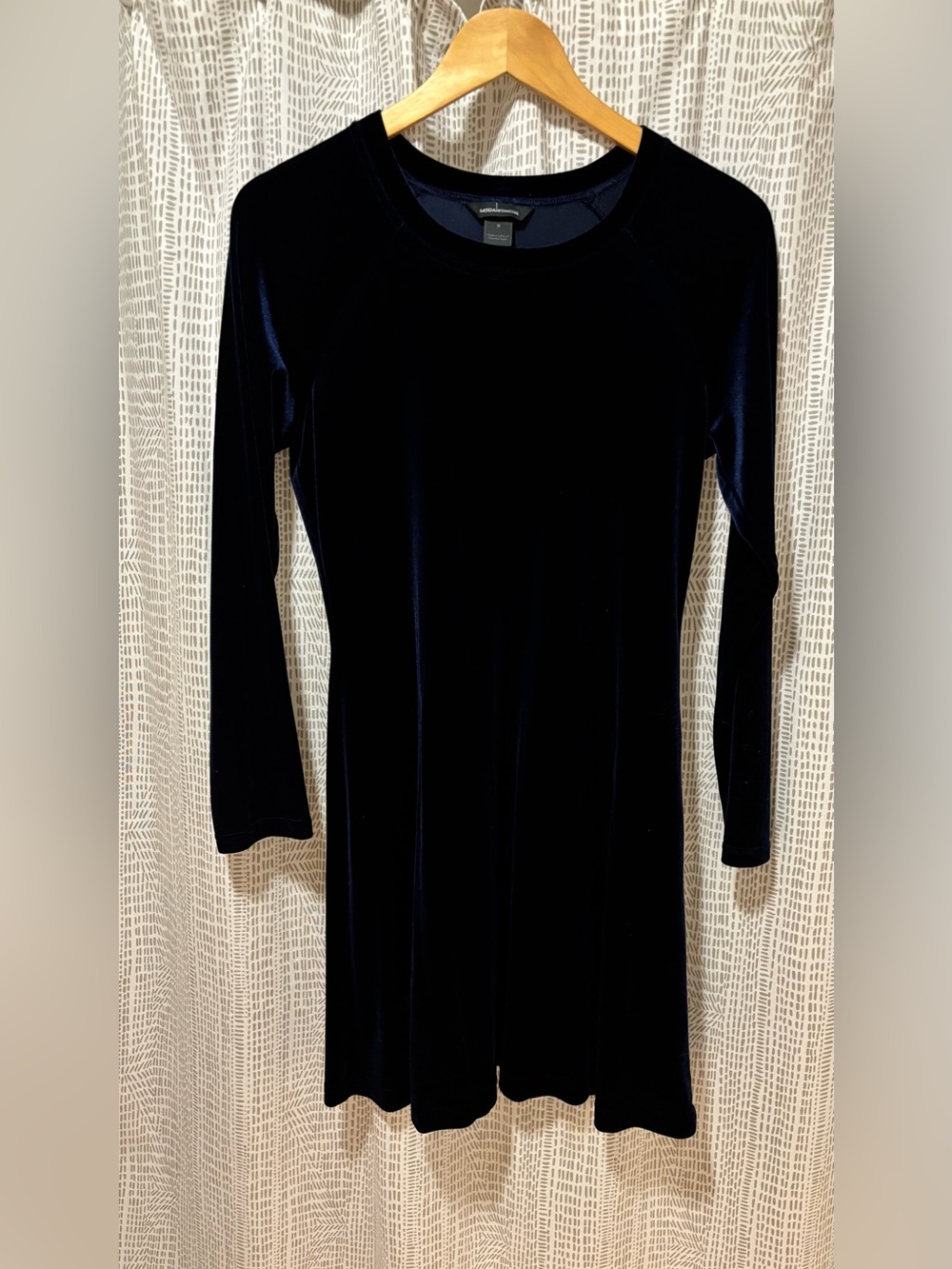 Blue velour dress